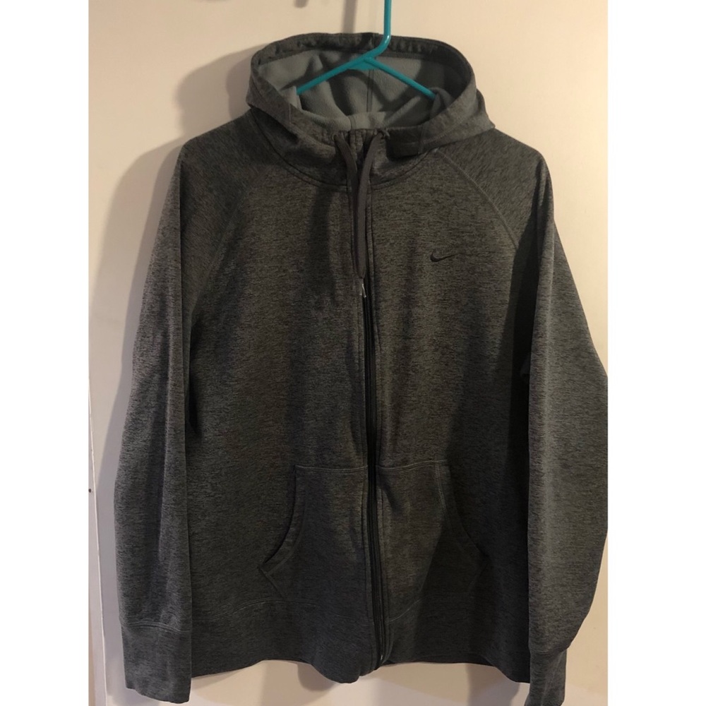 Heather grey Nike zip up hoodie